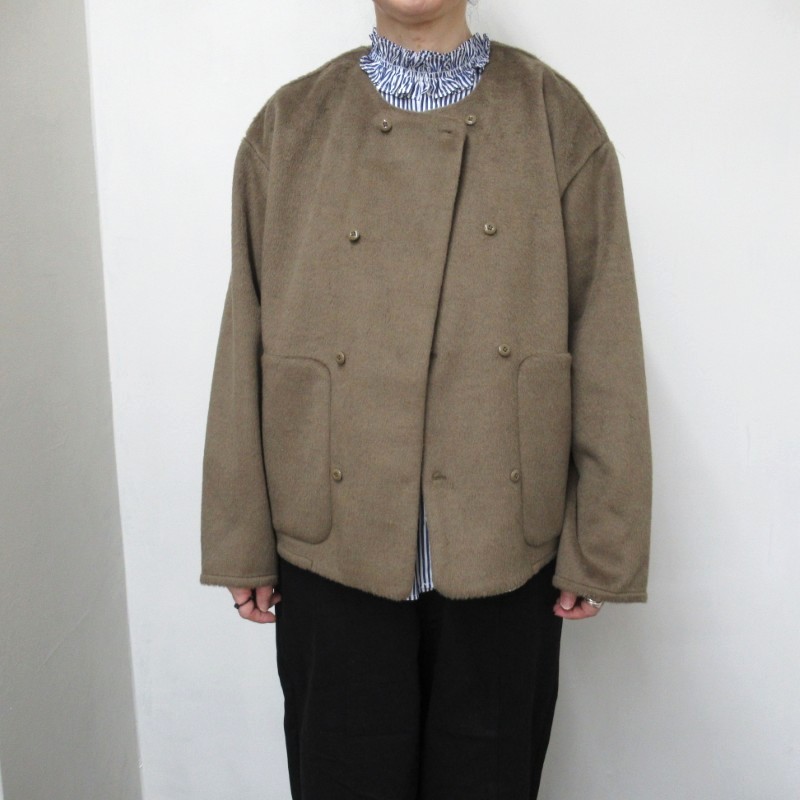 NOUVELLES DU PARADIS ブランケットフリースジャケット /OLV32